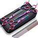 Professional 4CR Stainless Steel Safety round Tip 6 in 1 Dog Scissors for Grooming, Heavy Duty Titanium Coated Pet Grooming Scissor for Dogs, Cats and Other Animals