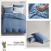 Super Soft Duvet Cover - 100% Washed Microfiber Light Denim Comforter Cover Set 3 Pieces Queen Size Bedding Set with Zipper Closure & Corner Ties