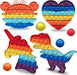 Easter Basket Stuffers Push Bubble Fidget Easter Toys for Kids, 4PCS Stress Relief Squeeze Sensory Toy Rainbow Silicone anti Anxiety Fidget Autism Toy Gift for Kids Easter Basket Stuffers Party Favors