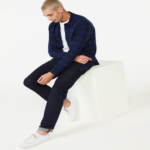 Free Assembly Men'S Knit Flannel Shirt