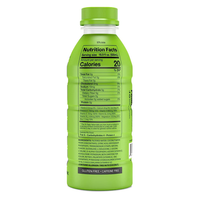 Drink Sports Beverage"Lemon LIME," Naturally Flavored, 10% Coconut Water, 250Mg Bcaas, B Vitamins, Antioxidants, 835Mg Electrolytes, 20 Calories per 16.9 Fl Oz Bottle (Pack of 12)