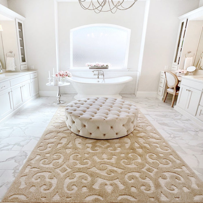 My Texas House Irongate, Transitional, Damask, Woven Area Rug, 7'9" X 10'10"