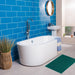 2 Towel Bath Mats, 100% Cotton Jacquard Design, 20 X 30 Inches, Teal Green