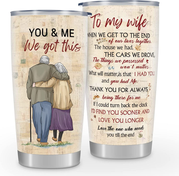 Gifts for Women Men, Anniversary Romantic Gifts for Her Him, Valentines Day Gifts for Boyfriend from Girlfriend, Birthday Christmas Gifts for Wife from Husband - Stainless Steel Tumbler 20Oz