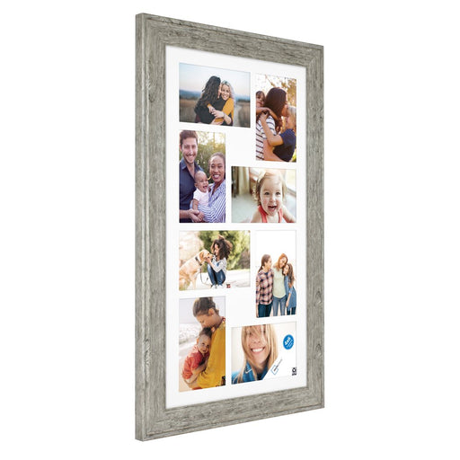 Mainstays 8-Opening 4X6 Matted Rustic Gray Collage Frame