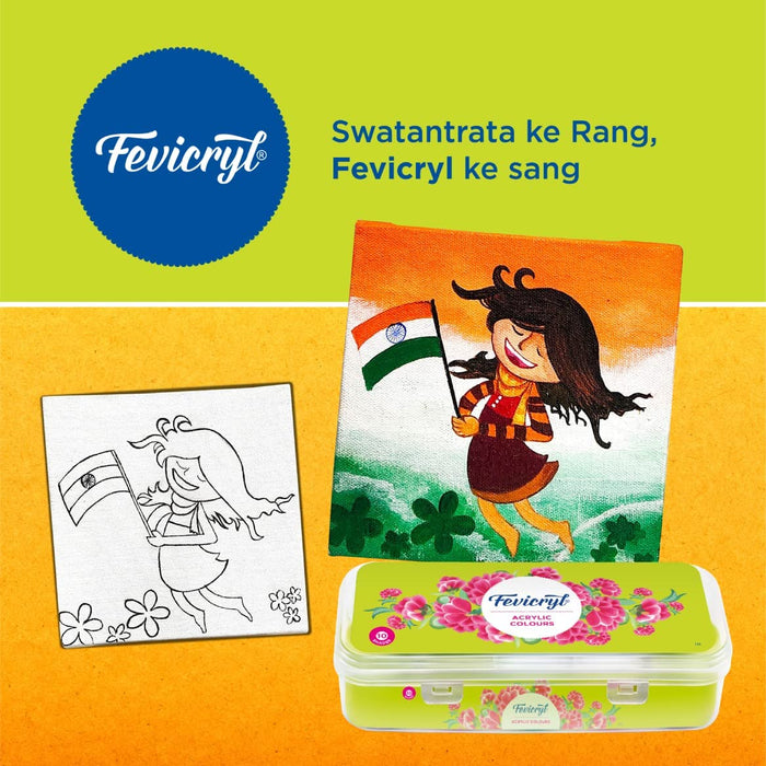 Fevicryl Acrylic Colors, Sunflower Kit, 10 Shades