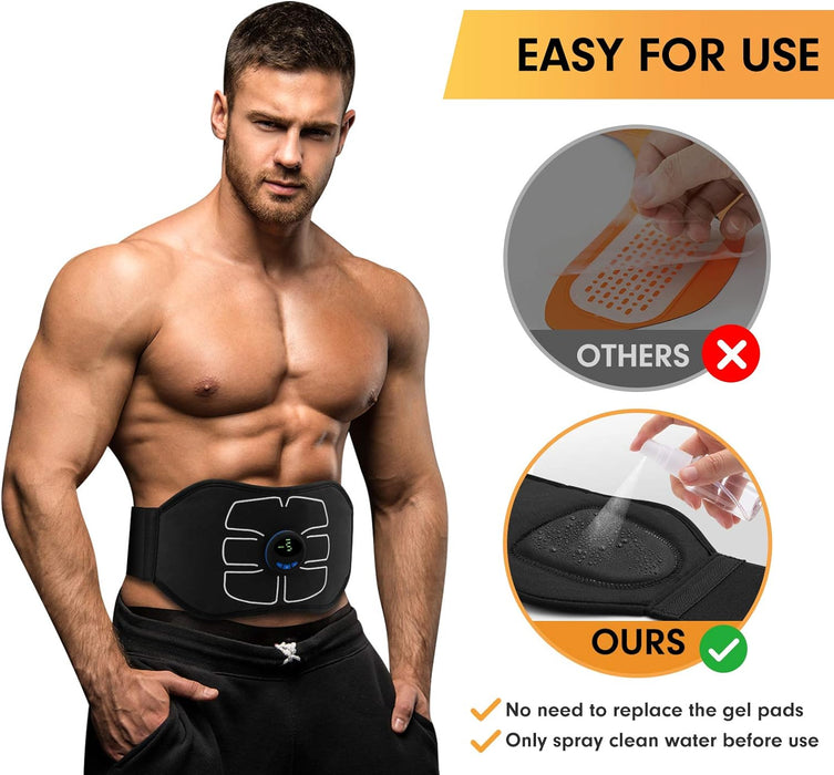 ABS Stimulator,Ab Machine,Abdominal Toning Belt Workout Portable Ab Stimulator Home Office Fitness Workout Equipment for Abdomen