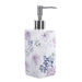 Mainstays 17-Piece Flower Polyester, Ceramic, Metal Bath Accessories Set, Purple