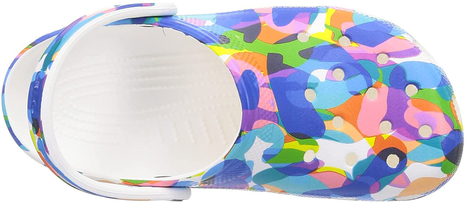 Unisex Classic Graphic Clogs, White/Multi, 8 US Men
