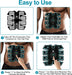 USB Rechargeable Portable Fitness Workout Equipment with 10Pcs Free Gel Pads for Men Woman, the Latest Model 6 Modes, 19 Levels of Intensity