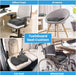 Seat Cushion, Office Chair Cushions, Car Seat Cushion, Non-Slip Sciatica & Back Coccyx Tailbonepain Relief Chair Pad, Memory Foam Pillow for Computer Desk, Wheelchair, Driving (Grey)