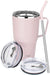 40Oz Insulated Tumbler with Handle,Stainless Steel Vacuum Mug with Lid and Straw,Maintains Cold and Heat for Hours,Sweat Proof/Leak Proof/Dishwasher Safe,Car Holder Cups-Green&Pink