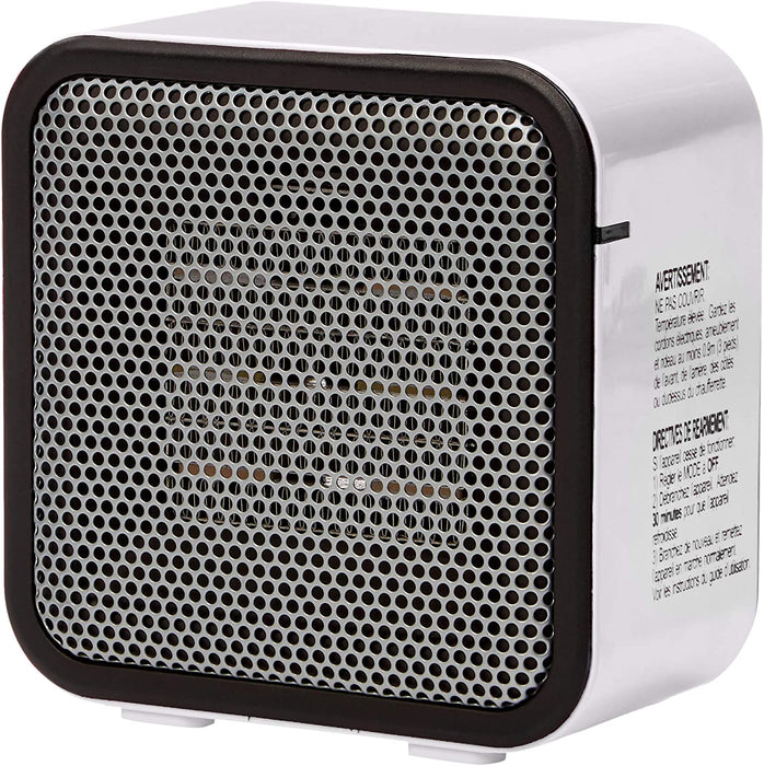 500-Watt Ceramic Small Space Personal Mini Heater - Black