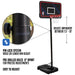 NBA Official 44 In. Portable Basketball System Hoop with Polyethylene Backboard
