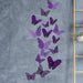 72 Pieces 3D Butterfly Wall Decals Sticker Wall Decal Decor Art Decorations Sticker Set 3 Sizes for Room Home Nursery Classroom Offices Kids Girl Boy Bedroom Bathroom Living Room Decor (Purple)