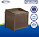 22-Gallon Small Deck Box - Lightweight Resin Indoor/Outdoor Storage Container and Seat for Patio Cushions, Gardening Tools and Toys - Store Items on Patio, Garage, Yard - Mocha Wicker