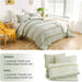Sage Green Comforter King Size Bed Set,Boho Pom Pom Stripes Bedding Comforter Set Ultra Soft Down-Alternative Bedding Machine Washable 3 Pieces