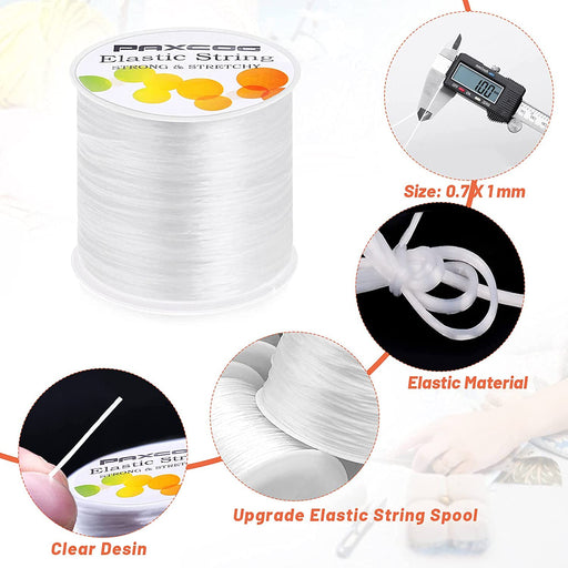 1Mm Elastic Bracelet String Cord Stretch Bead Cord for Jewelry Making and Bracelet Making