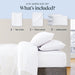 6 PC Sheet Set Bamboo Sheets Deep Pockets 18" Eco Friendly Wrinkle Free Sheets Machine Washable Hotel Bedding Silky Soft - White Queen