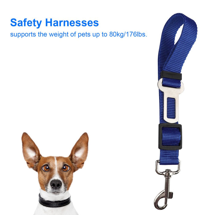 2X Cat Dog Pet Safety Seatbelt Seat Belt Adjustable Harness Lead for Car Vehicle