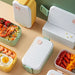 1 Pack Portable Hermetic Lunch Box 2 Layer Grid Student Bento Box with Fork Spoon Leakproof Microwavable Oven Multi Lunch Box
