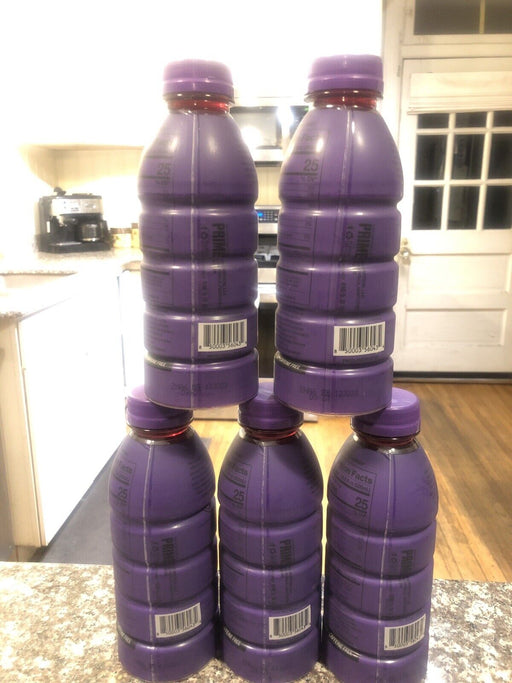 NEW PRIME HYDRATION DRINK GRAPE 🍇 FLAVOR 16.9 OZ LOGAN PAUL KSI WWE 5 PACK