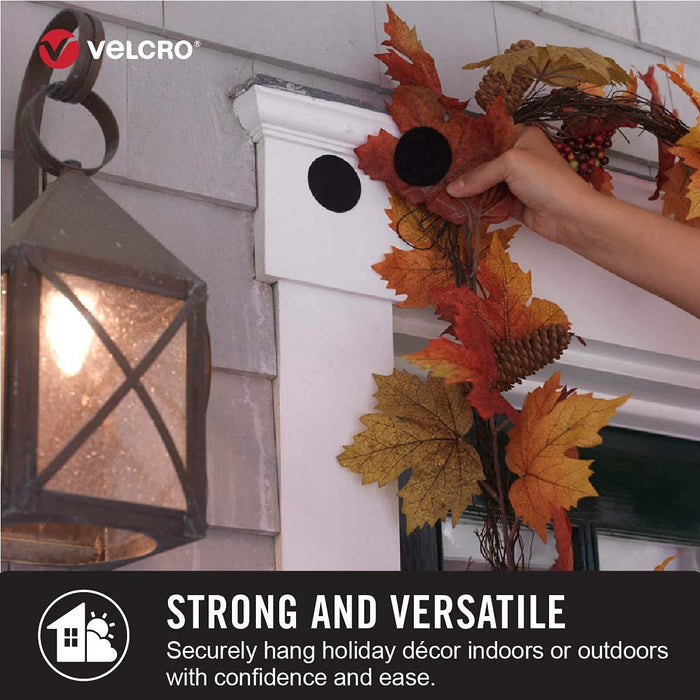 VELCRO Brand Heavy Duty Fasteners | 4X2 Inch Strips with Adhesive 8 Sets | Holds 10 Lbs | Black Industrial Strength Stick on Tape | Indoor or Outdoor Use (VEL-30703-USA)