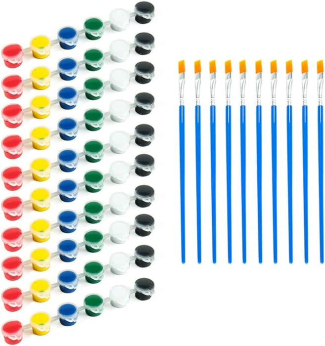 Acrylic Paint Set for Kids,Washable Watercolor Paint Sets,Diy Graffiti Paint,Acrylic Pigment Set with Brushes,Adults Children Handcraft Painting Pigment Set (10 Set-5Ml-12 Colors -F)