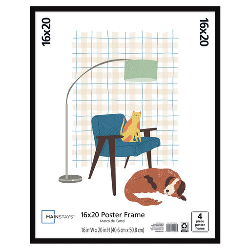Mainstays 16"X20" Black Basic Poster and Picture Wall Frame
