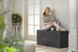 Marvel plus 71 Gallon Resin Outdoor Box for Patio Furniture Cushion Storage, Brown