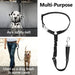 Dog Seat Belt for Car Headrest, Reflective and Adjustable with Bungee for Small Medium Large Dogs and Cats, Black