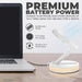 Original Portable Fan - Wireless Battery Operated Fan with 4 Speeds, Remote Control, Oscillation, & LED Lighting, Travel Rechargeable Fan & Power Bank USB-C Ports, Camping Fan (White with Case)
