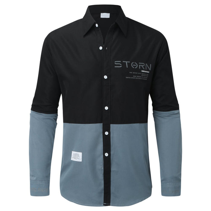 Men Long Sleeve Autumn Winter Casual Printed Shirts Fashion Top Blouse Shirts Mens Designer Clothes