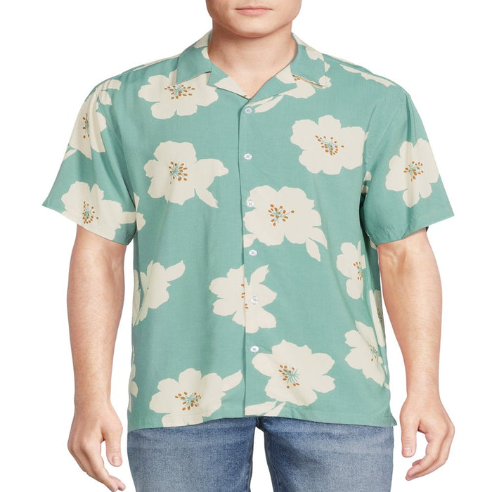 No Boundaries Men'S and Big Men'S Rayon Shirt with Short Sleeves
