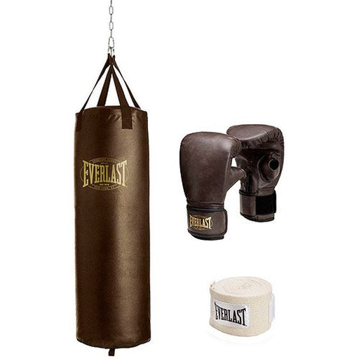 Everlast 100 Lb Vintage Heavy Bag Kit
