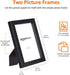 Photo Picture Frame - 5" X 7", Black - Pack of 2