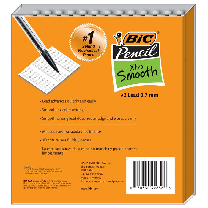 Xtra Smooth No.2 Mechanical Pencil, Medium Point (0.7 Mm), 40 Pack