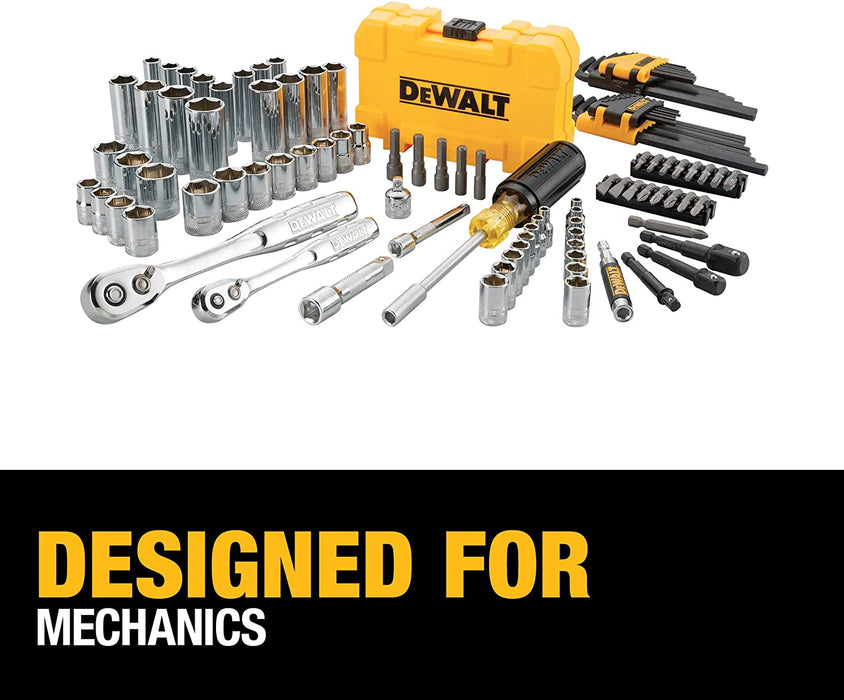 Mechanics Tools Kit and Socket Set, 1/4" & 3/8" Drive, SAE, 108-Piece (DWMT73801)