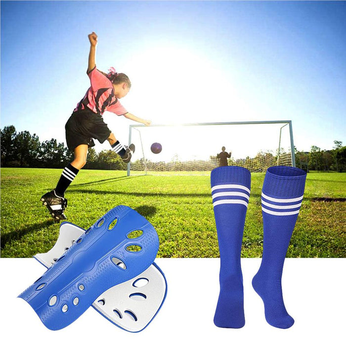 2 Sets Soccer Shin Guards Soccer Socks Youth Kids Calf Protective Shin Pads for Girls Boys Teenagers