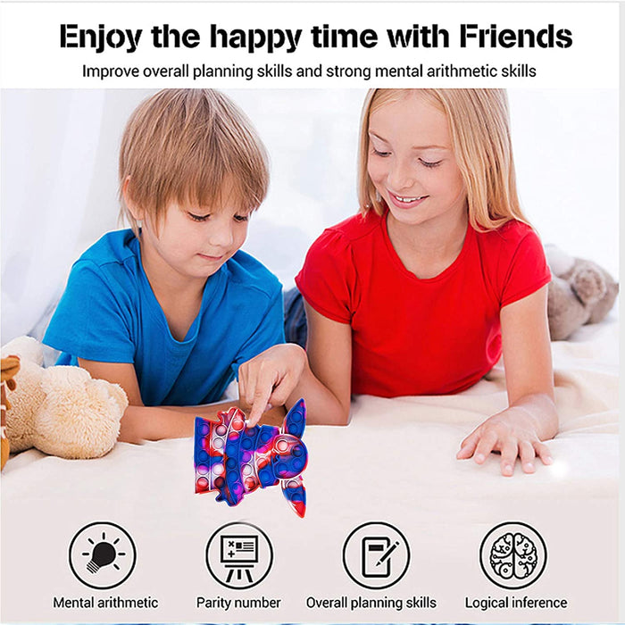 Tie-Dye Pop Toy, Push Pop Pop Bubble Fidget Toy, Silicone Squeeze Sensory Tools to Relieve Emotional Stress for Autism Kids Adults (Ty-2)
