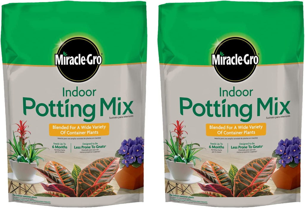Miracle-Gro Indoor Potting Mix 6 Qt., Grows Beautiful Houseplants