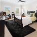 Super Soft Fluffy Shaggy Rugs 4X5.9 Feet for Living Room Bedroom, Fuzzy Plush Area Rugs for Girls Kids Room Nursery Home Decor, Furry Dorm Rug Cute Non-Slip Indoor Floor Carpet , Black