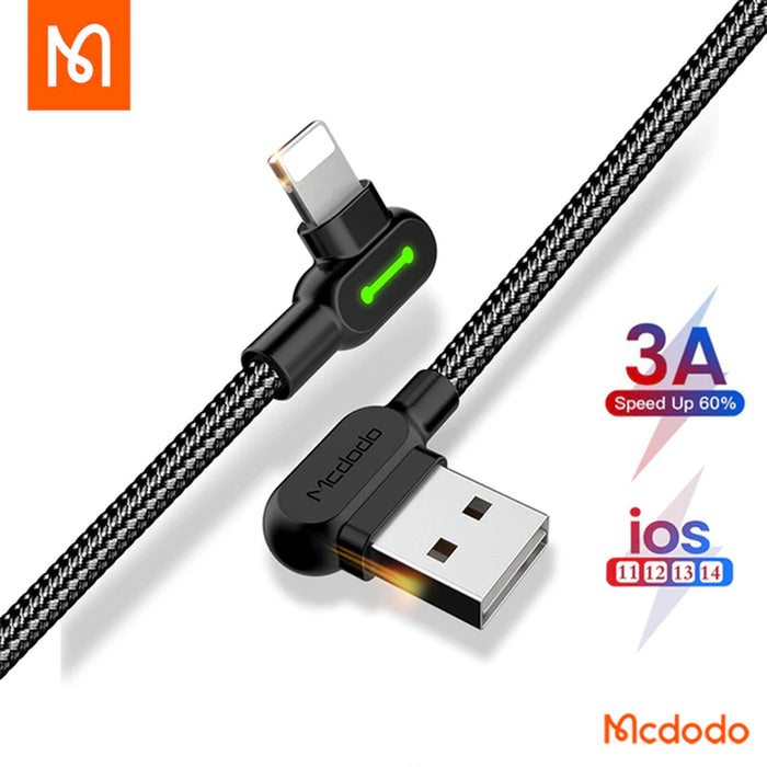 Mcdodo USB Cable 3A Fast Charging Lightning / Micro Usb / Type-C for Iphone 14 13 Pro Max 12 11 Xr 8 7 6S Charging Cable