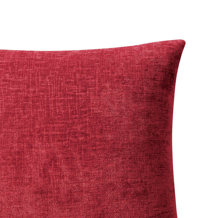 Mainstays Solid Chenille Decorative Pillow Set, Red, 18" X 18", 2 Pieces