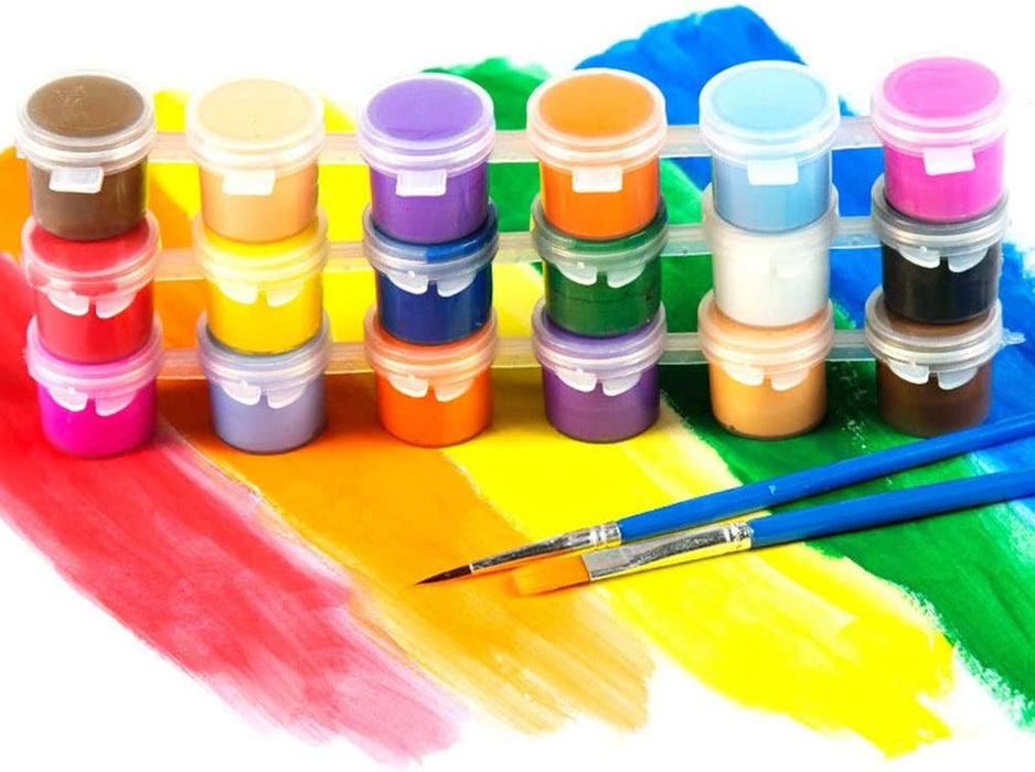 Acrylic Paint Set for Kids,Washable Watercolor Paint Sets,Diy Graffiti Paint,Acrylic Pigment Set with Brushes,Adults Children Handcraft Painting Pigment Set (10 Set-5Ml-12 Colors -F)