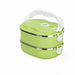 Thermal Lunch Box, 2 Layer Bento Boxes for Student/Adult,  Portable Stainless Steel Food Containers, Leak Proof Microwave Safe