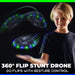 Scoot LED Hand Operated Drone for Kids or Adults - Hands Free Motion Sensor Mini Drone, Easy Indoor Small UFO Toy Flying Ball Drone Toy for Boys and Girls (Green/Blue)