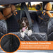 Upgraded Dog Seat Covers with Mesh Visual Window 100% Waterproof Dog Car Seat Cover Nonslip Pet Seat Cover for Back Seat with Storage Pockets, Washable Dog Hammock for Cars Trucks and Suvs
