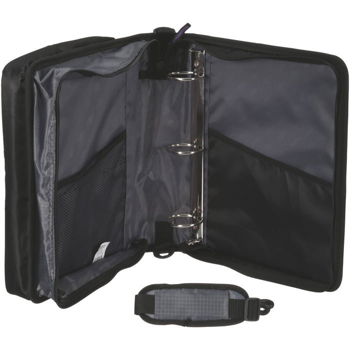 Case It 2" D-Ring Zipper Binder with 13" Tablet Pouch, Purple, LT-007