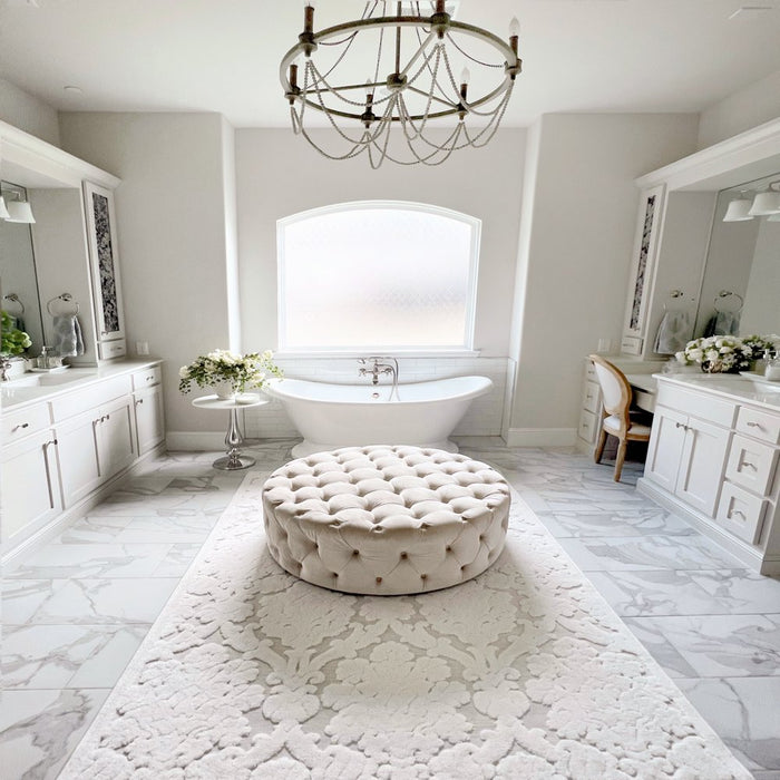 My Texas House Charlotte, Transitional, Damask, Woven Area Rug, 5'2" X 7'6"